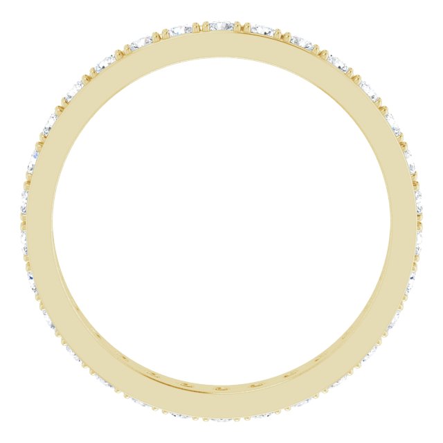 14k Yellow 3/8 Ctw Natural Diamond Eternity Band Size 4