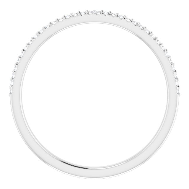 14k White 1/10 Ctw Natural Diamond Anniversary Band