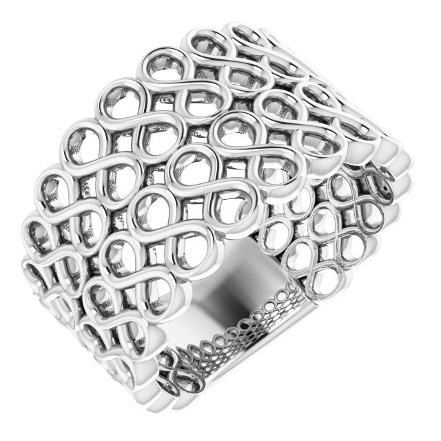 Sterling Silver Infinity-inspired Ring