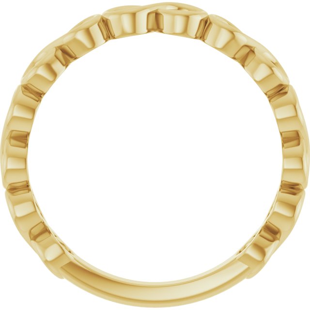 14k Yellow Infinity Stackable Ring