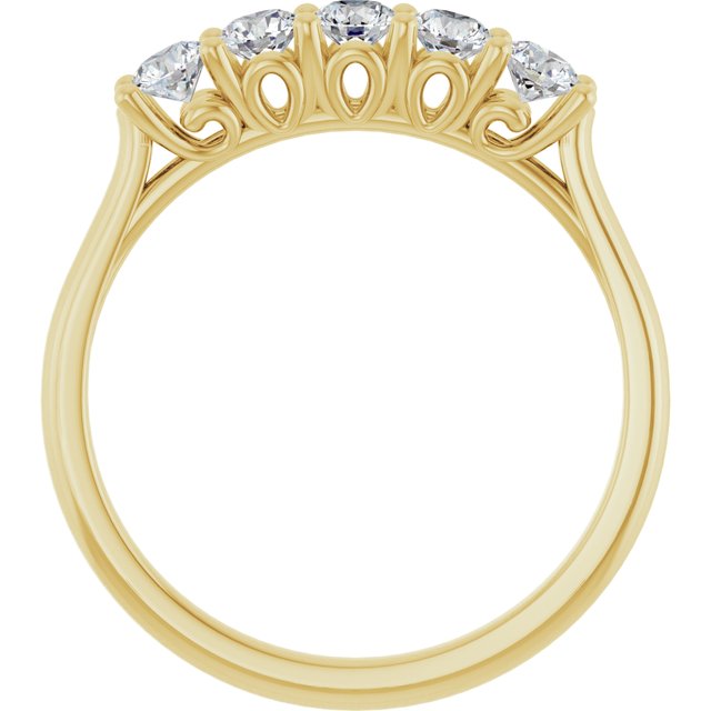 14k Yellow 1/2 Ctw Natural Diamond Anniversary Band