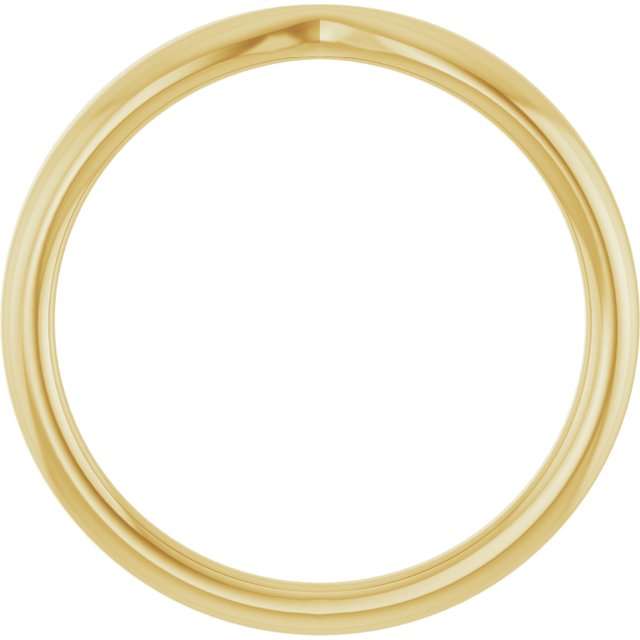 14k Yellow Band For 10 Mm Round Ring