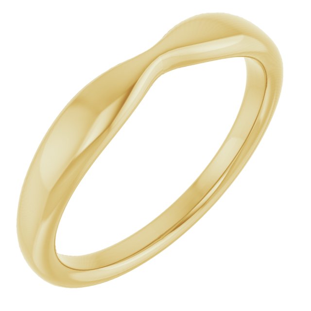 14k Yellow Band For 10 Mm Round Ring