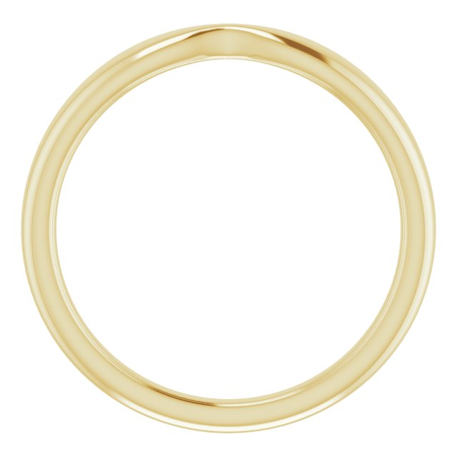 14k Yellow Band For 8x6 Mm Oval Ring
