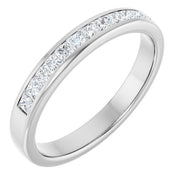 14k White 5/8 Ctw Natural Diamond Band
