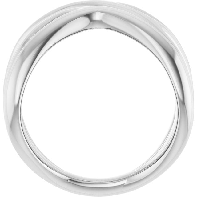 14k White Negative Space Ring