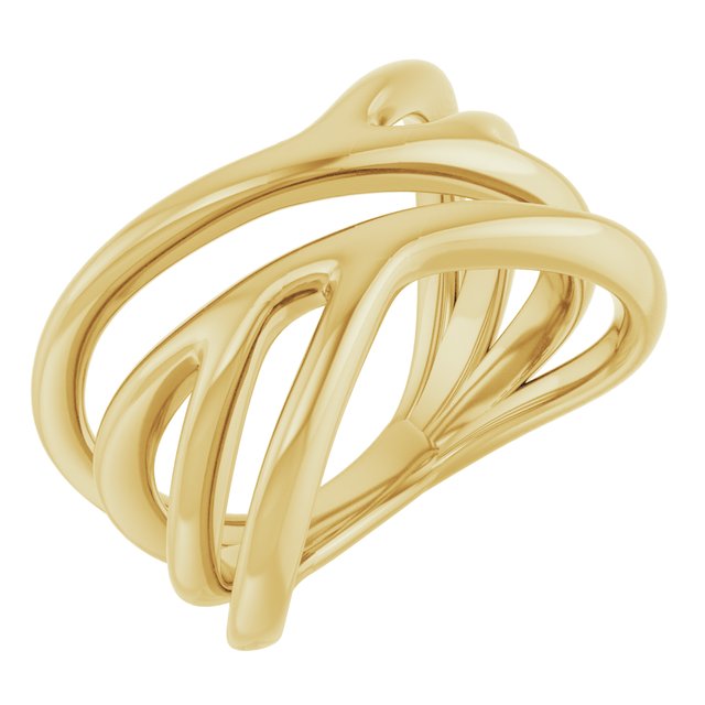 14k Yellow Negative Space Ring