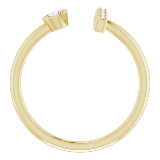 14k Yellow 1/6 Ctw Natural Diamond Bar Ring