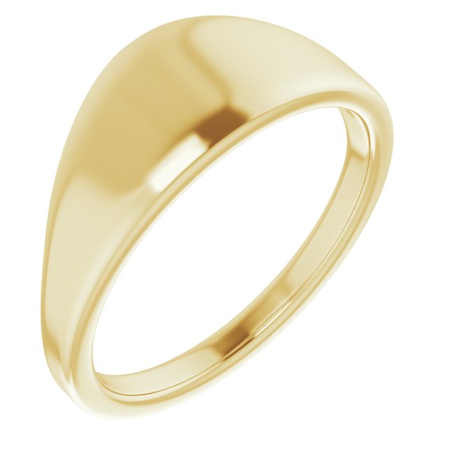 14k Yellow Geometric Signet Ring