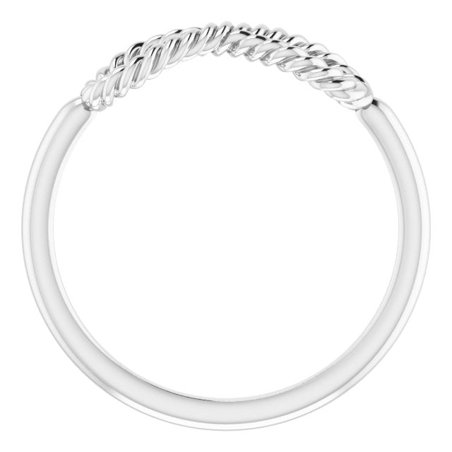 Sterling Silver Infinity-inspired Rope Ring