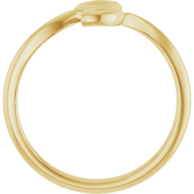 14k Yellow Marquise Bypass Ring