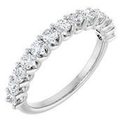 14k White 3/4 Ctw Natural Diamond Anniversary Band