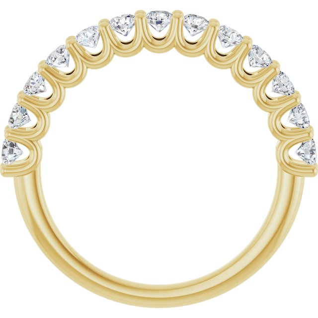 14k Yellow 3/4 Ctw Natural Diamond Anniversary Band