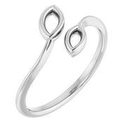 14k White Marquise Bypass Ring