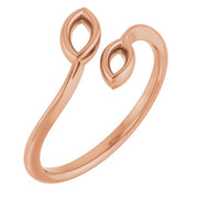 14k Rose Marquise Bypass Ring
