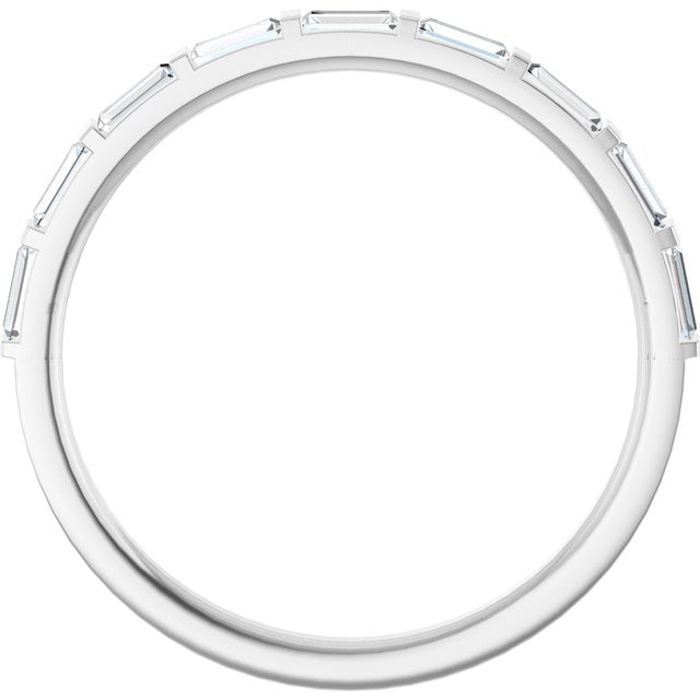 14k White 1/4 Ctw Natural Diamond Anniversary Band