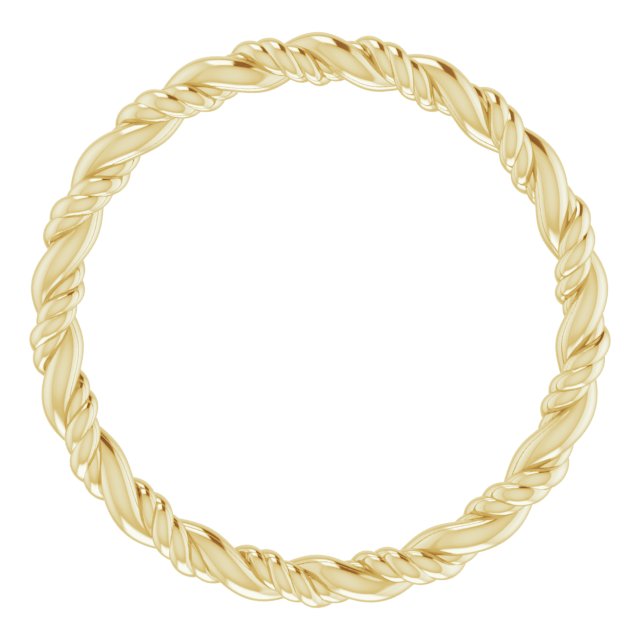 14k Yellow Rope Band Size 8
