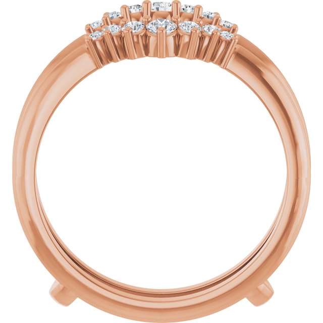 14K Rose 1/4 CTW Lab-Grown Diamond Ring Guard