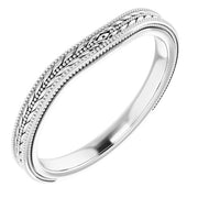 14k White Band For 6.5 Mm Round Ring
