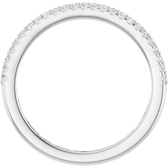 14k White 1/8 Ctw Natural Diamond Anniversary Band