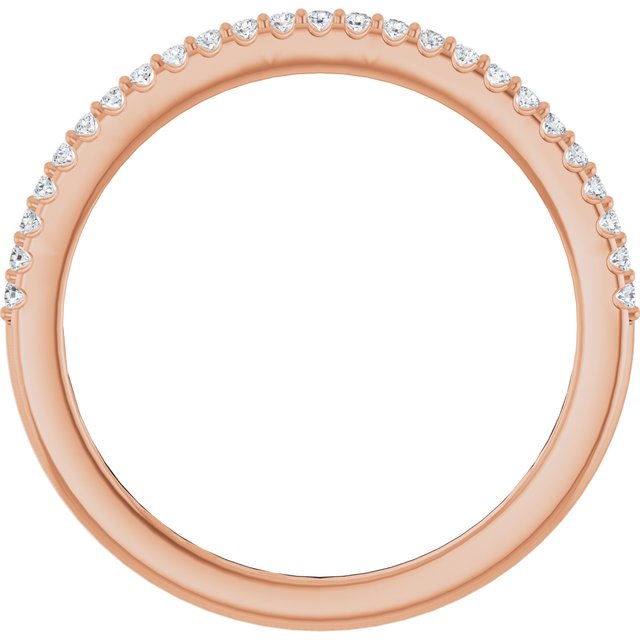 14k Rose 1/8 Ctw Natural Diamond Anniversary Band