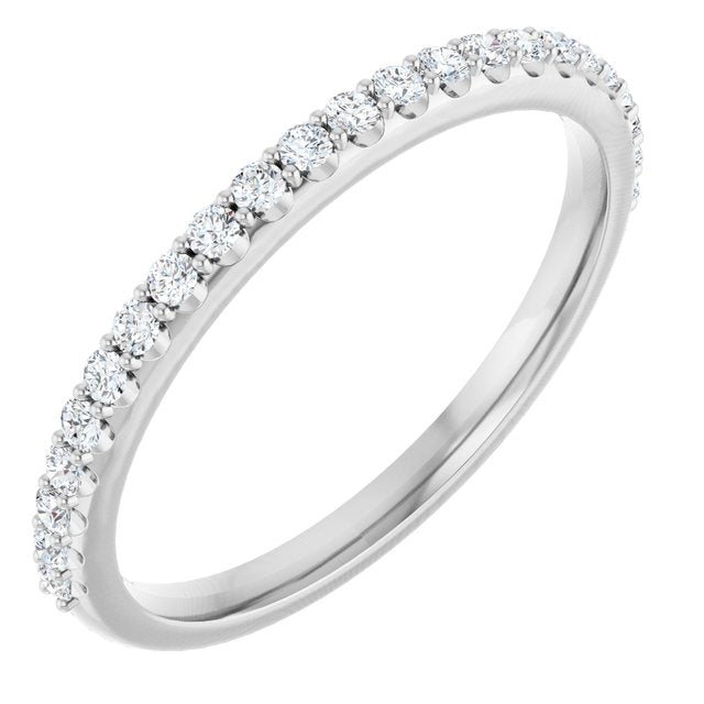14k White 1/4 Ctw Natural Diamond Anniversary Band