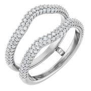 14K White 5/8 CTW Natural Diamond Ring Guard