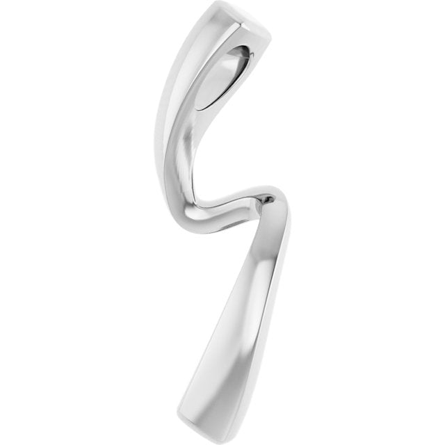 14k White Freeform Pendant