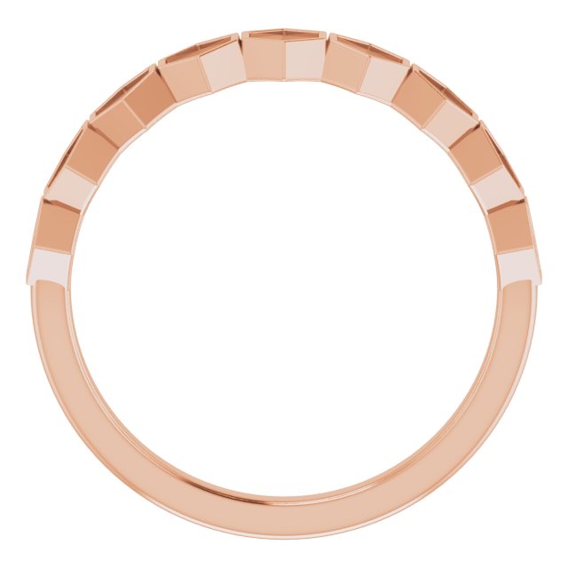14k Rose Stackable Geometric Ring