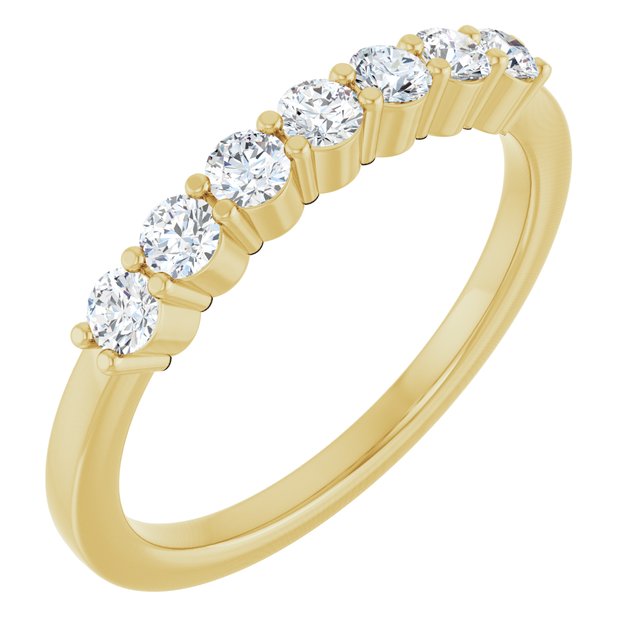 14k Yellow 3/8 Ctw Natural Diamond Anniversary Band