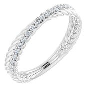 14k White 1/5 Ctw Natural Diamond Anniversary Band
