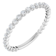 14k White 1/3 Ctw Natural Diamond Anniversary Band