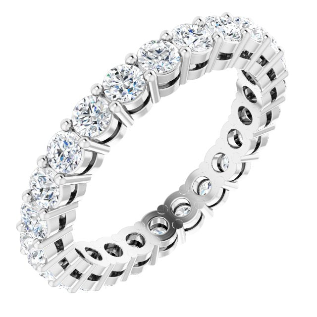 14K White 1 3/8 CTW Lab-Grown Diamond  Eternity Band