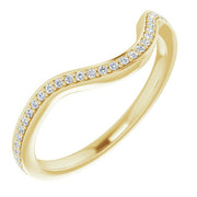 14k Yellow 1/8 Ctw Diamond Band For 6.5 Mm Round Ring