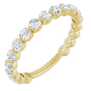 14k Yellow 1 1/6 Ctw Natural Diamond Anniversary Band