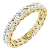 14k Yellow 2 Ctw Natural Diamond Eternity Band Size 5.5