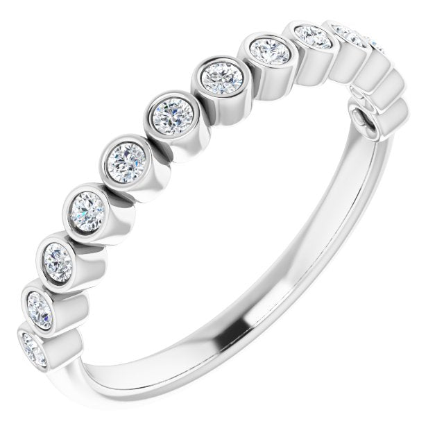 14k White 1/4 Ctw Natural Diamond Ring