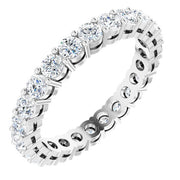 14k White 1 3/4 Ctw Natural Diamond Eternity Band Size 6