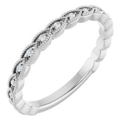 14k White .07 Ctw Natural Diamond Anniversary Band