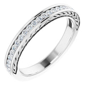 14k White 1/3 Ctw Natural Diamond Anniversary Band