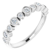 14k White 1/3 Ctw Natural Diamond Ring