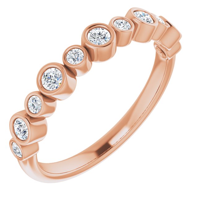 14k Rose 1/3 Ctw Natural Diamond Ring