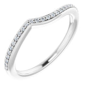 14k White 1/8 Ctw Natural Diamond Band