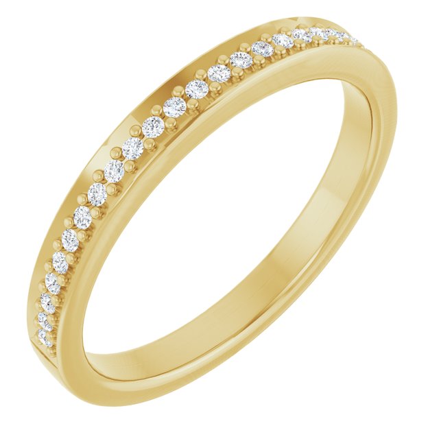 14k Yellow 1/8 Ctw Natural Diamond Band