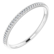 14k White 1/10 Ctw Natural Diamond Anniversary Band