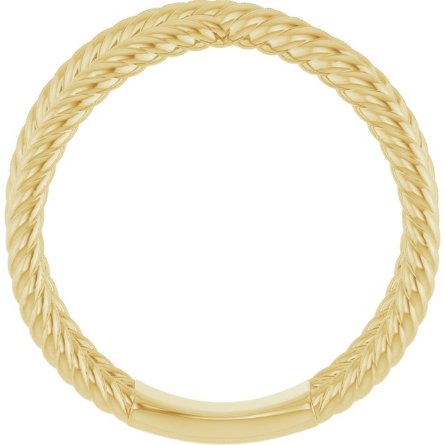 14k Yellow Rope Criss-cross Ring