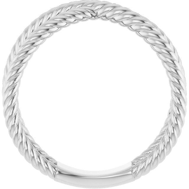 Sterling Silver Rope Criss-cross Ring