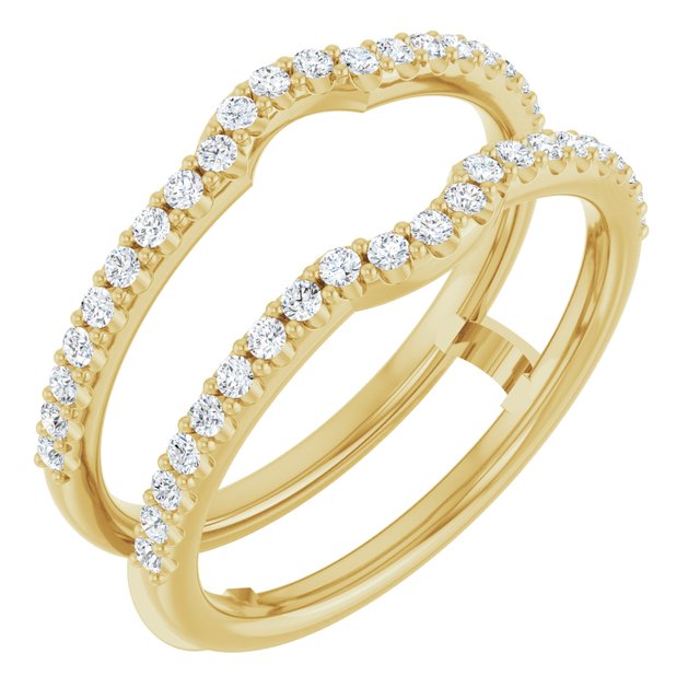 14k Yellow 1/3 Ctw Natural Diamond Ring Guard