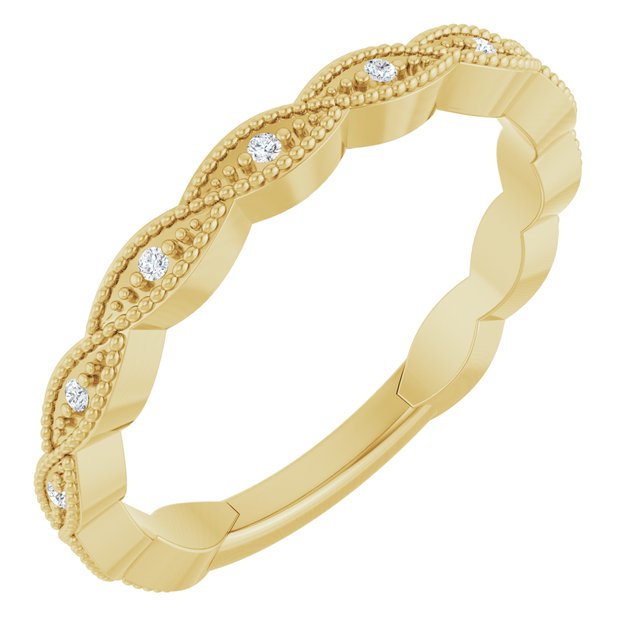 14k Yellow .05 Ctw Natural Diamond Anniversary Band