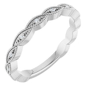 14k White .05 Ctw Natural Diamond Anniversary Band